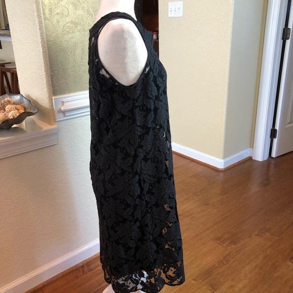 D. Exterior Italian Made Lace Mini Shift Dress S - Picture 4 of 10
